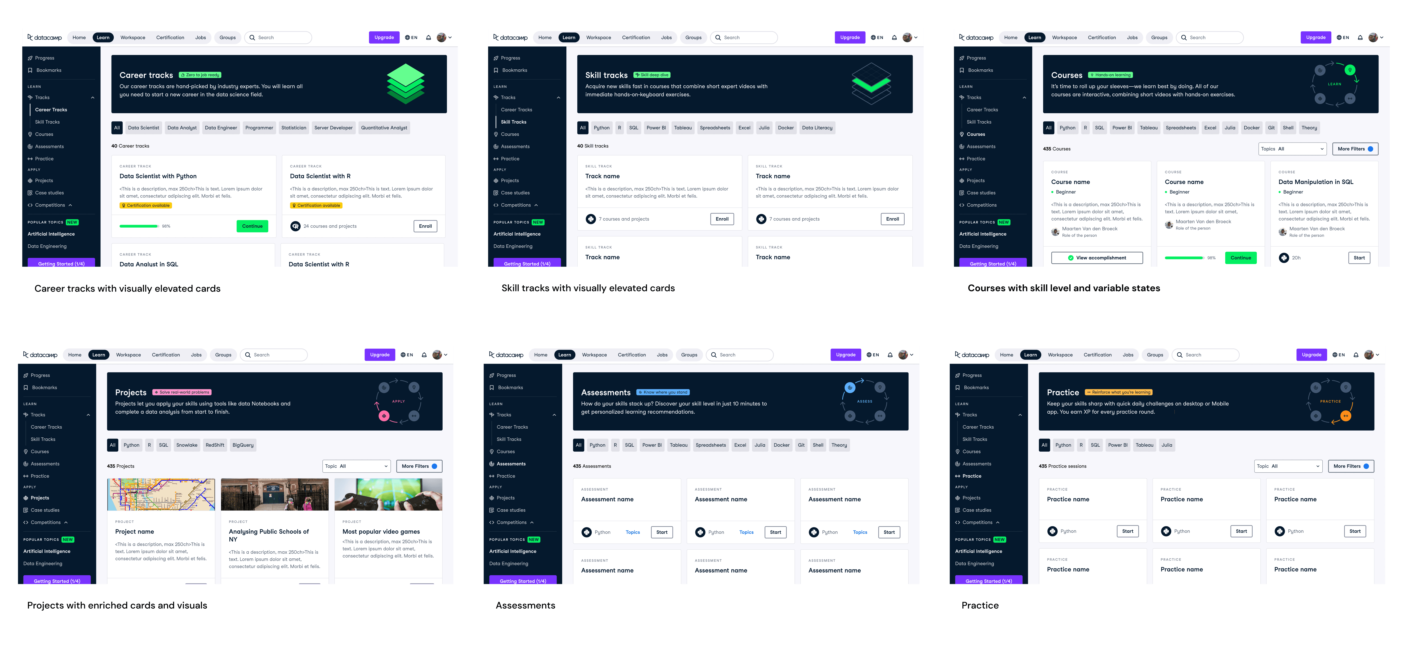 Redesigned content discovery catalog