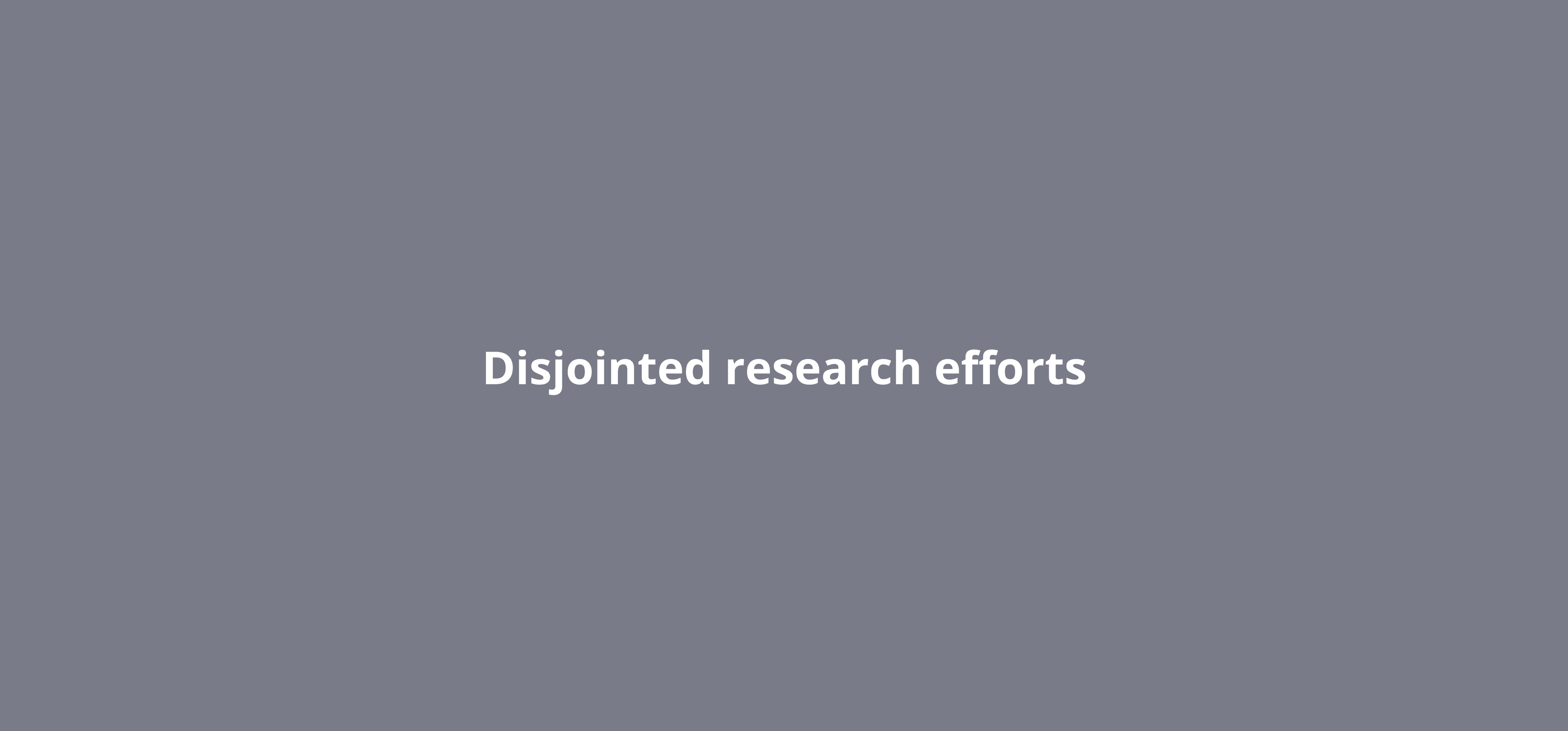 Scattered research documentation before the framework